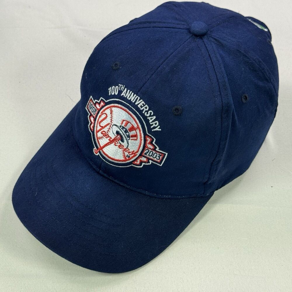 Vintage MLB New York Yankees 100th Anniversary HESS Gas Promo Hat - Rare - OSFM